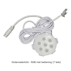 Onderwaterlicht - RGB met bediening (7 leds)