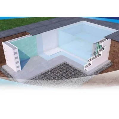 Zwembad snelbouwblok XXL set voor een zwembad 4x8x1,5 meter