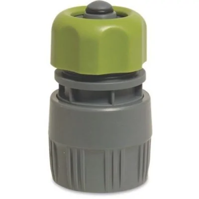 PVC-U 12 mm knel x vrouwelijk klik grijs/groen met waterstop
