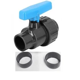PVC kogelkraan afsluiter 50 / 1.5 inch