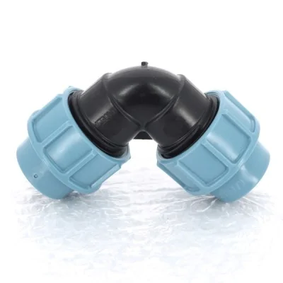 Unidelta Knie 90° knel 16bar zwart/blauw KIWA
