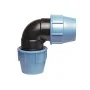Unidelta Knie 90° knel 16bar zwart/blauw KIWA