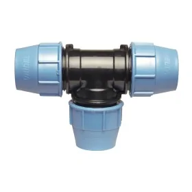 Unidelta T-stuk 90° knel 16bar zwart/blauw KIWA